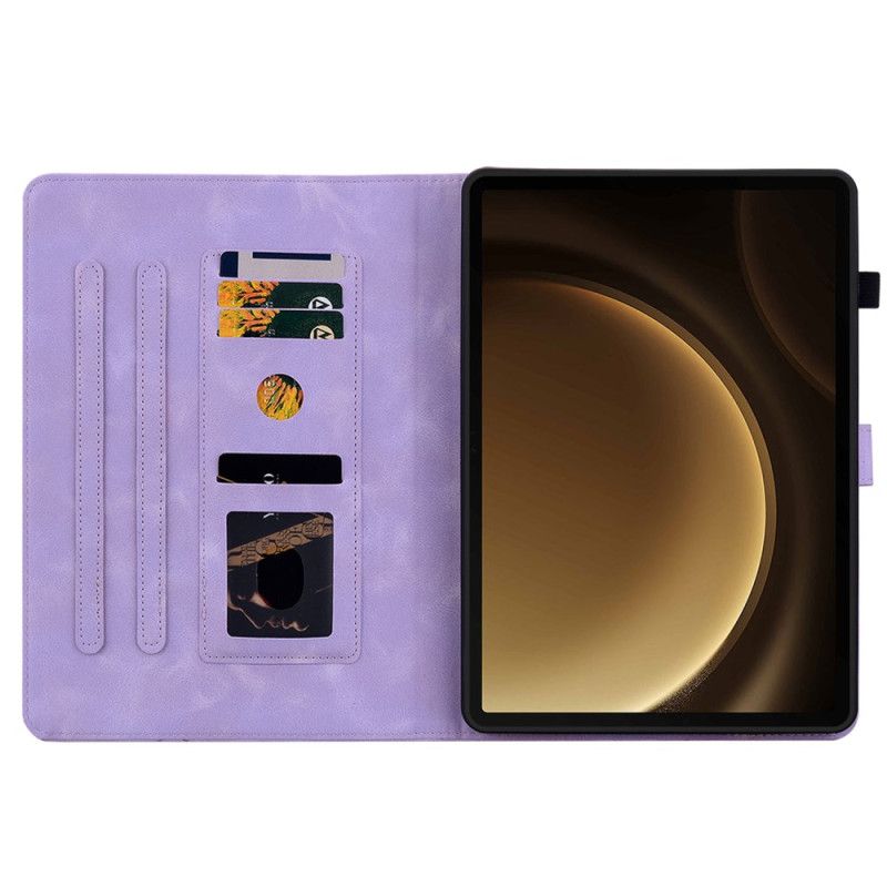 Lærdeksel Folio Deksel Samsung Galaxy Tab S10 Plus Fleur-de-lys