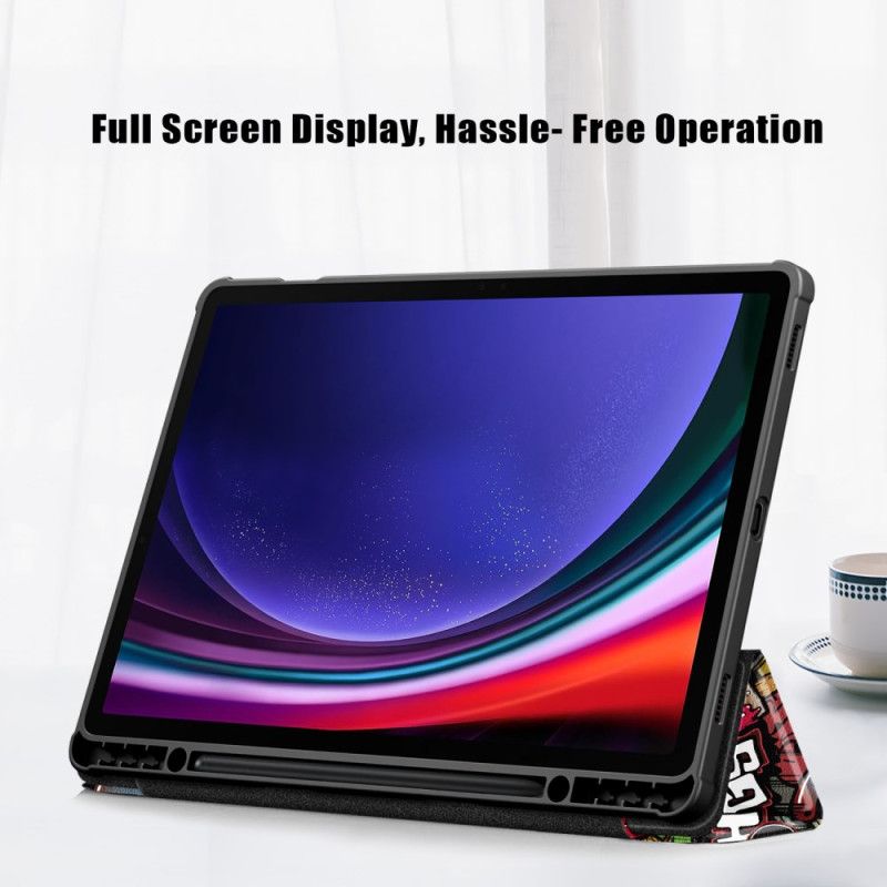 Samsung Galaxy Tab S10 Plus Gjennomsiktig Graffiti-bakside