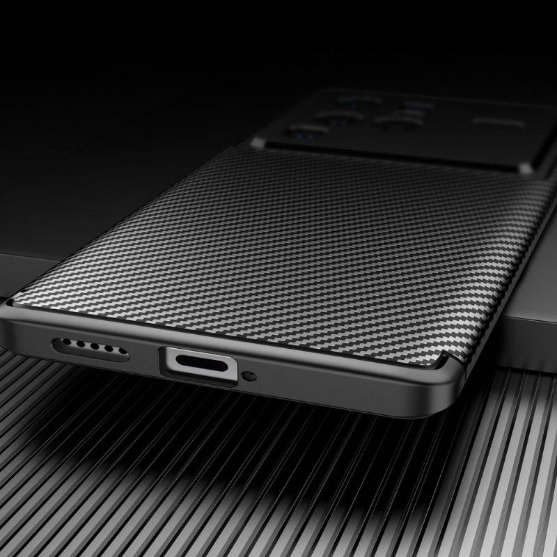 Deksel Til Vivo X80 Pro Anti-fall Karbonfiberstil