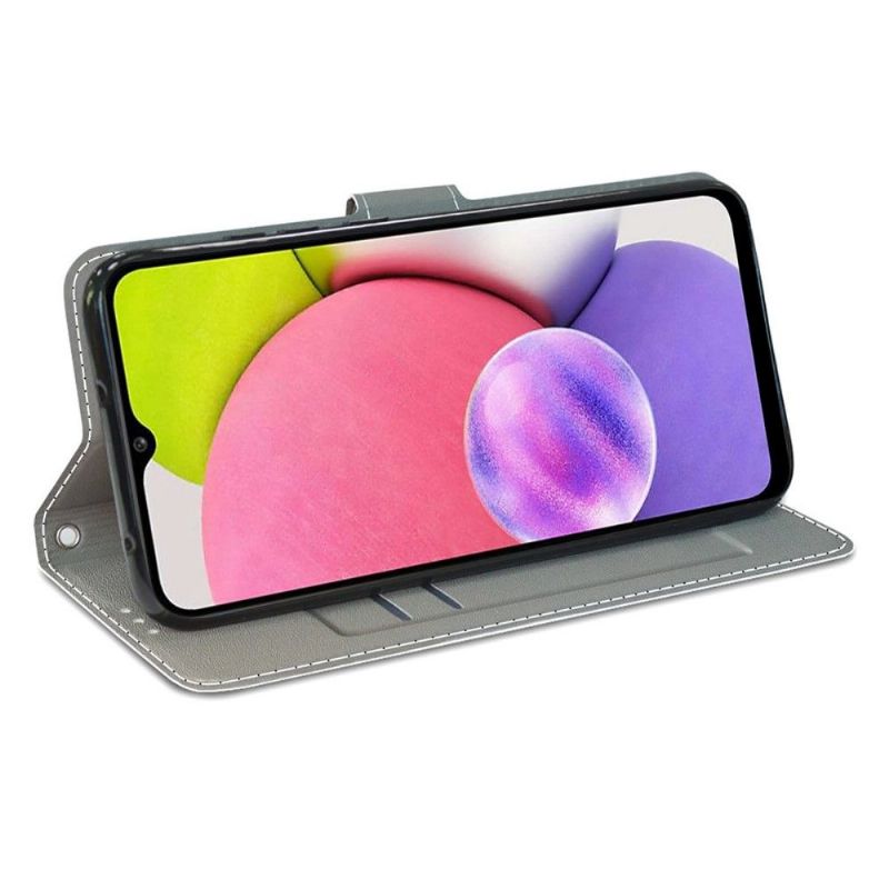 Folio Deksel Til Samsung Galaxy A03s Rosa Sommerfugler