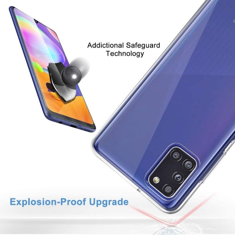 Etuiet + Beskyttelsesfilm I Herdet Glass For Samsung Galaxy A31