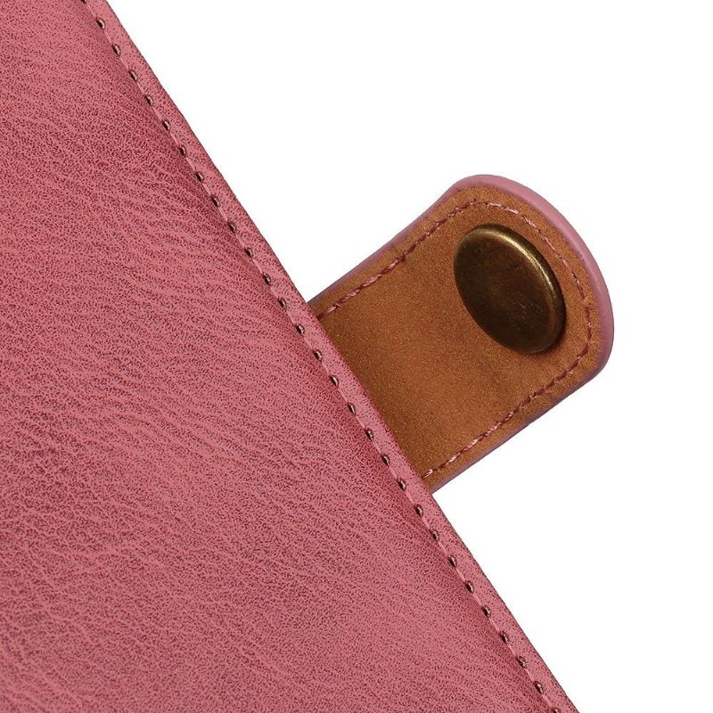 Folio Deksel Til Samsung Galaxy A31 Khazneh Skinneffektkortholder - Rosa