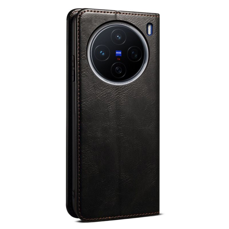 Folio Deksel Lær Vivo X200 Mobildeksel Vokset Kunstskinn