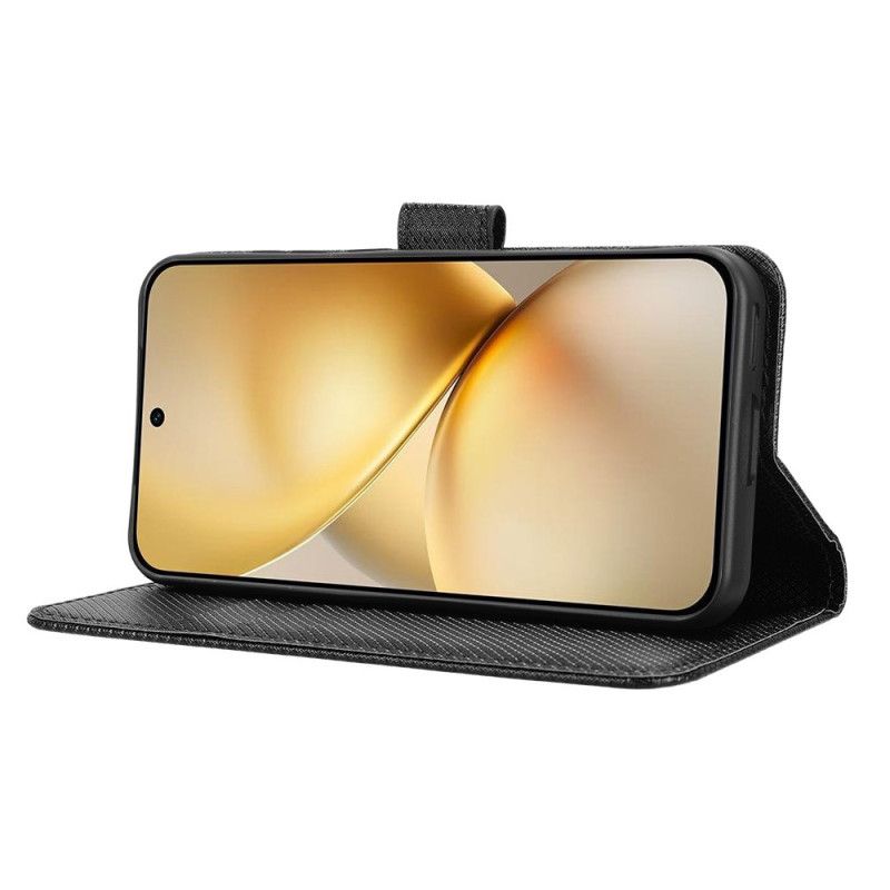 Lærdeksel Folio Deksel Vivo X200 Mobildeksel Diamanttekstur