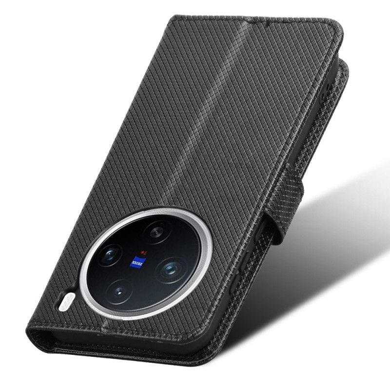 Lærdeksel Folio Deksel Vivo X200 Mobildeksel Diamanttekstur