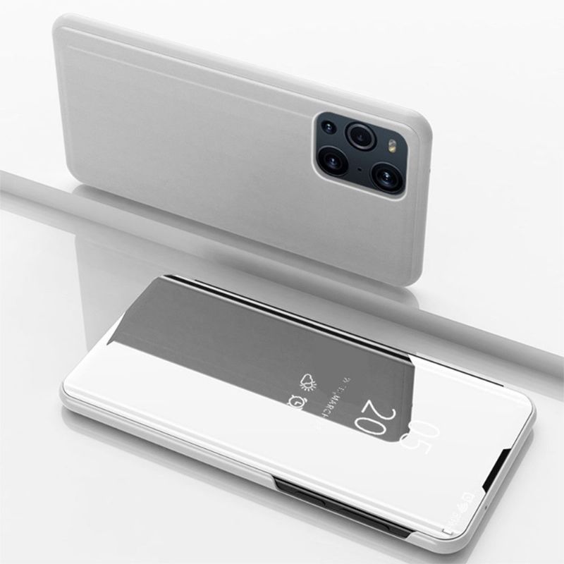 Deksel Til Oppo Find X3 Pro Anti-fall Folio Deksel Speileffekt
