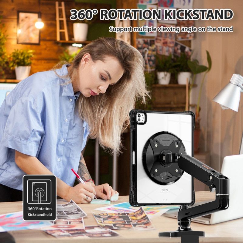 Deksel iPad Pro 13 (2025) Gjennomsiktig Med Stativ