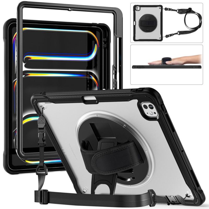 Deksel iPad Pro 13 (2025) Håndstropp Stativ Og Skulderstropp Beskyttelse Deksel