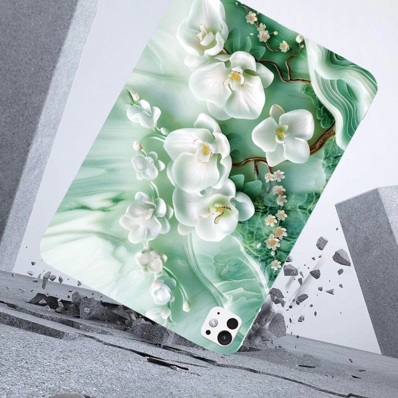 Deksel iPad Pro 13 (2025) Mobildeksel Jadeblomster