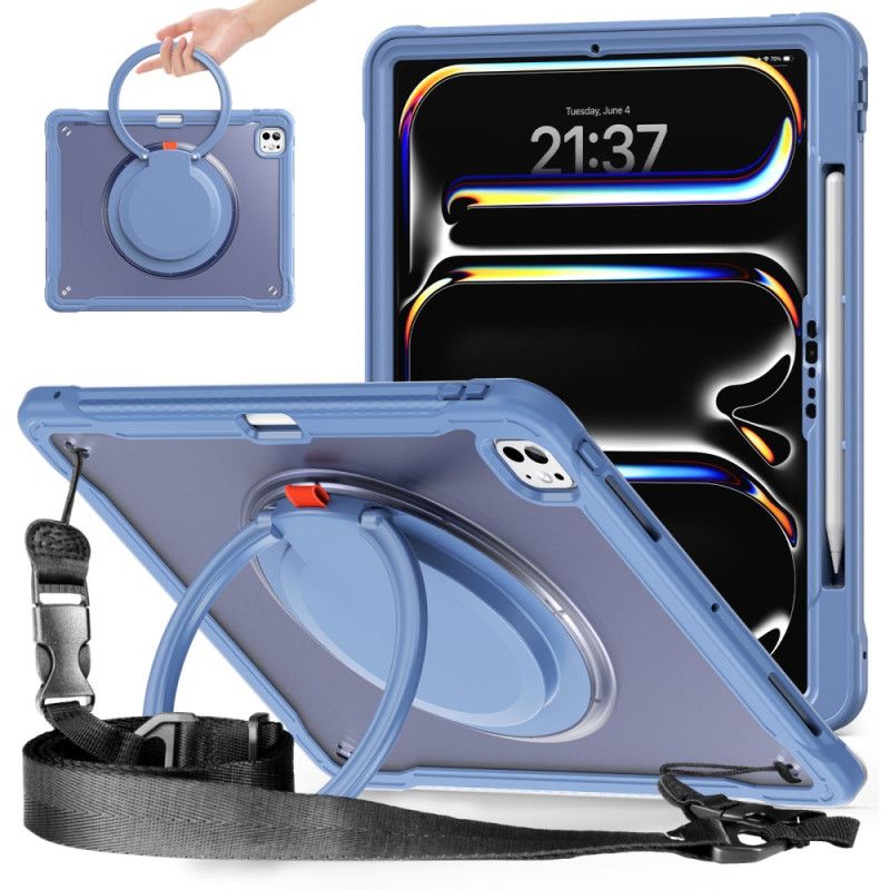 Deksel iPad Pro 13 (2025) Roterende Stativ Og Skulderstropp