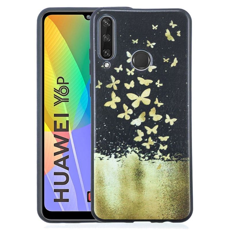 Deksel Til Huawei Y6p Gylne Sommerfugler
