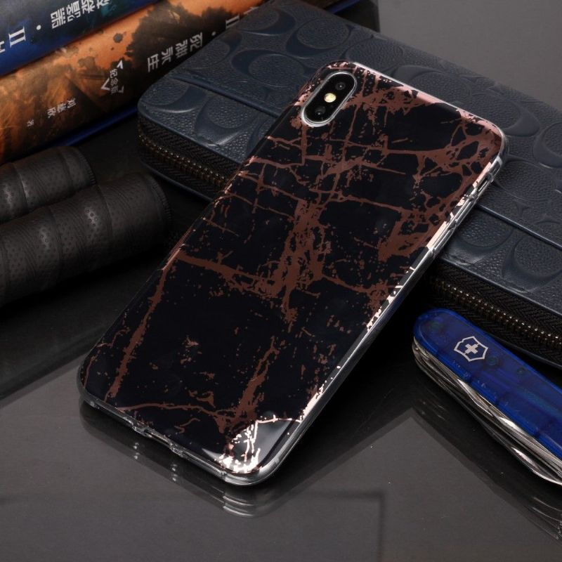 Deksel Til iPhone X / XS Marmorstil