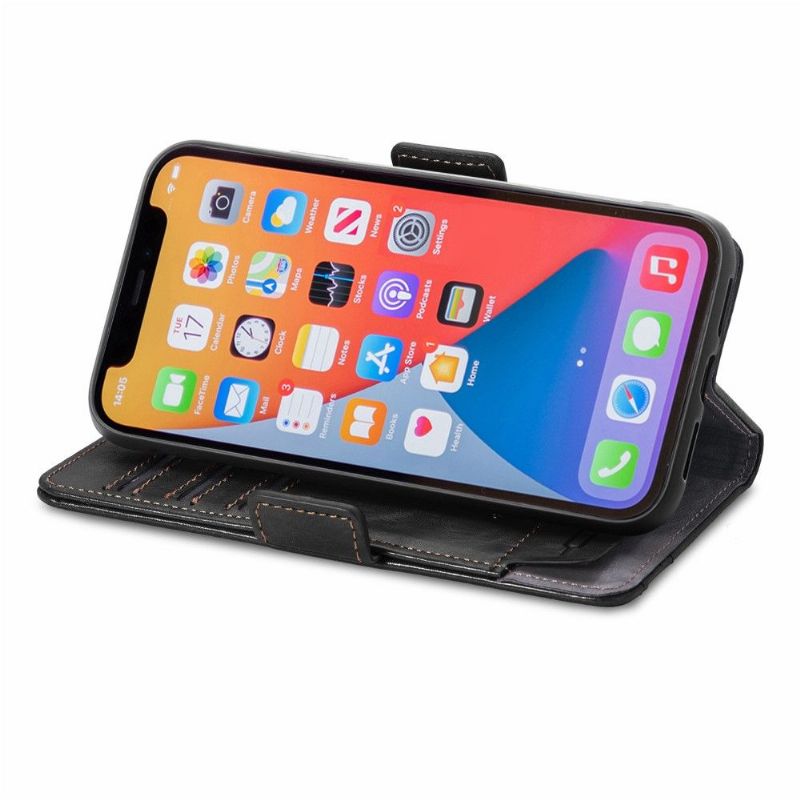 Folio Deksel Til iPhone X / XS Lærdeksel Flip Business