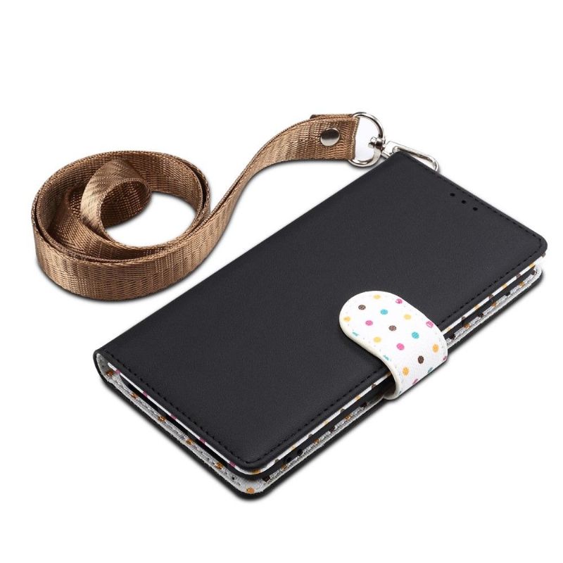 Lærdeksel Til iPhone X / XS Vintage Polka Prikker
