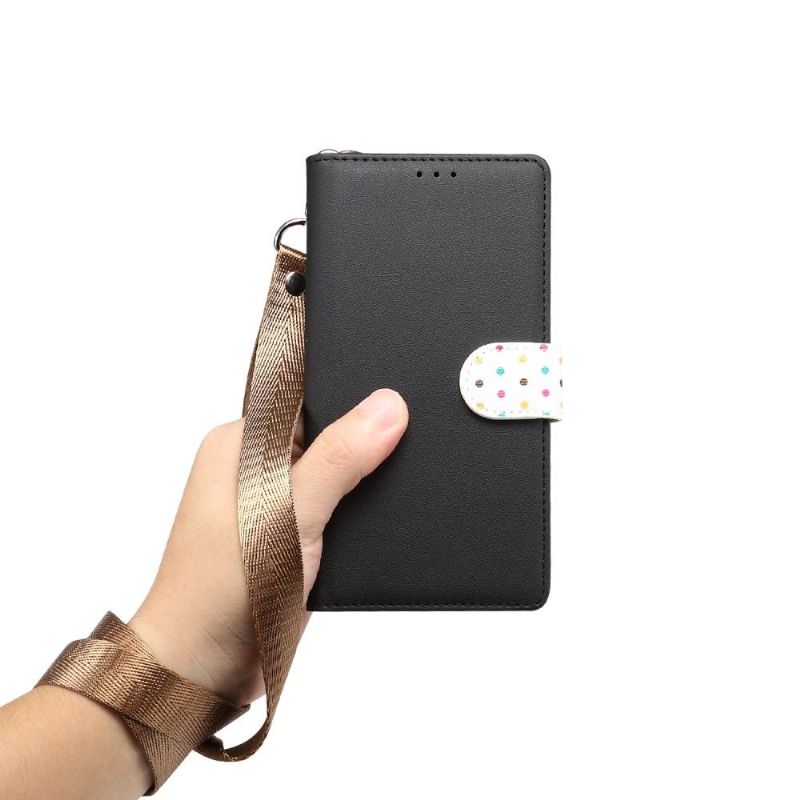 Lærdeksel Til iPhone X / XS Vintage Polka Prikker