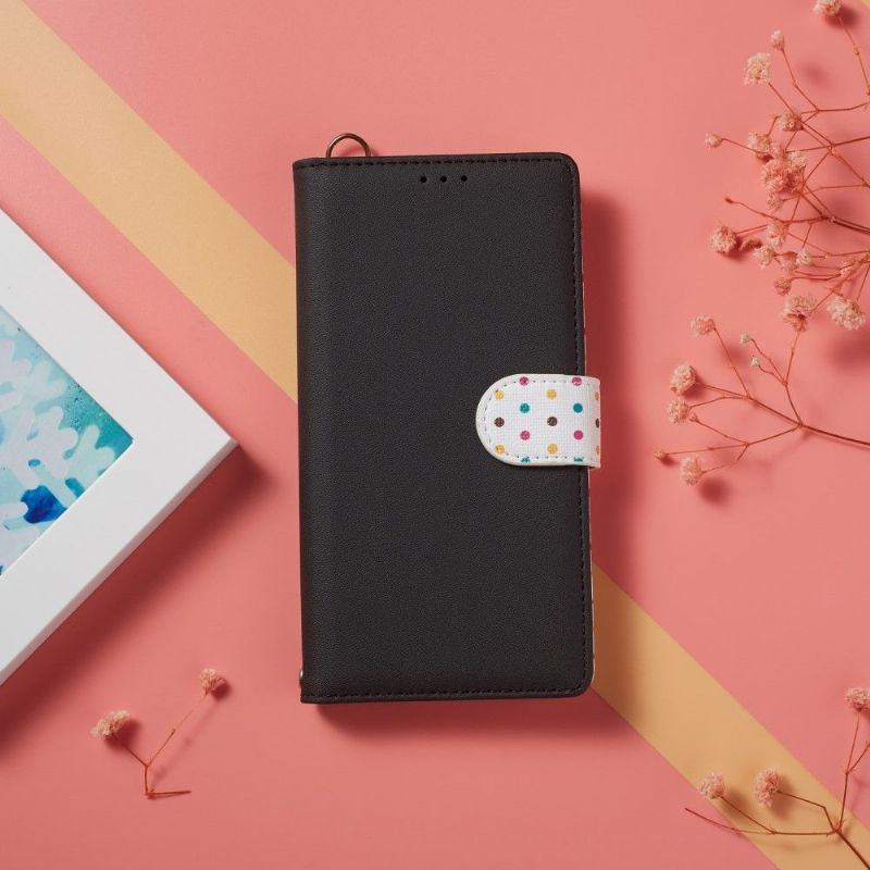 Lærdeksel Til iPhone X / XS Vintage Polka Prikker