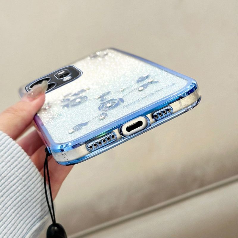 Deksel Oppo Reno 14 Pro 5g Blomster Med Strass