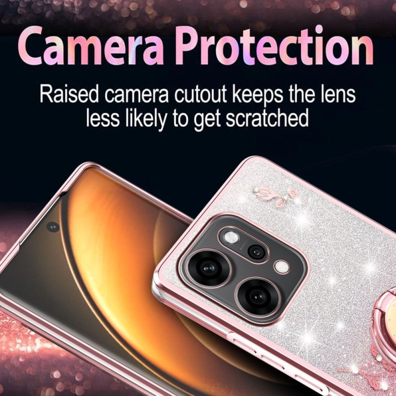 Deksel Til Oppo Reno 14 Pro 5g Ringholder Med Strass