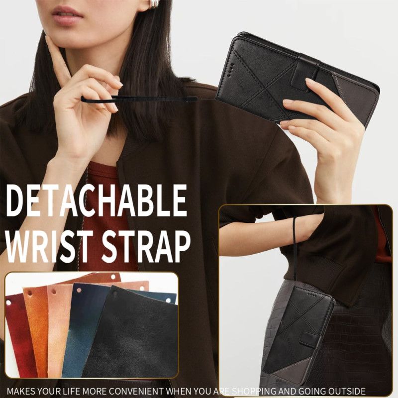 Folio Deksel Oppo Reno 14 Pro 5g Geometrisk Design Beskyttelse Deksel