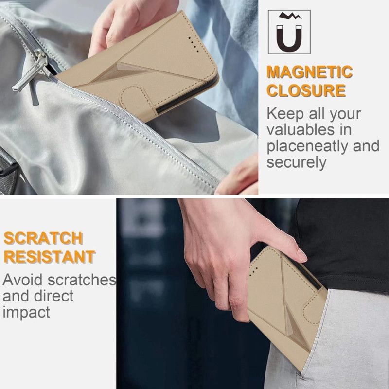 Folio Deksel Oppo Reno 14 Pro 5g Trekantet Mønster Beskyttelse Deksel