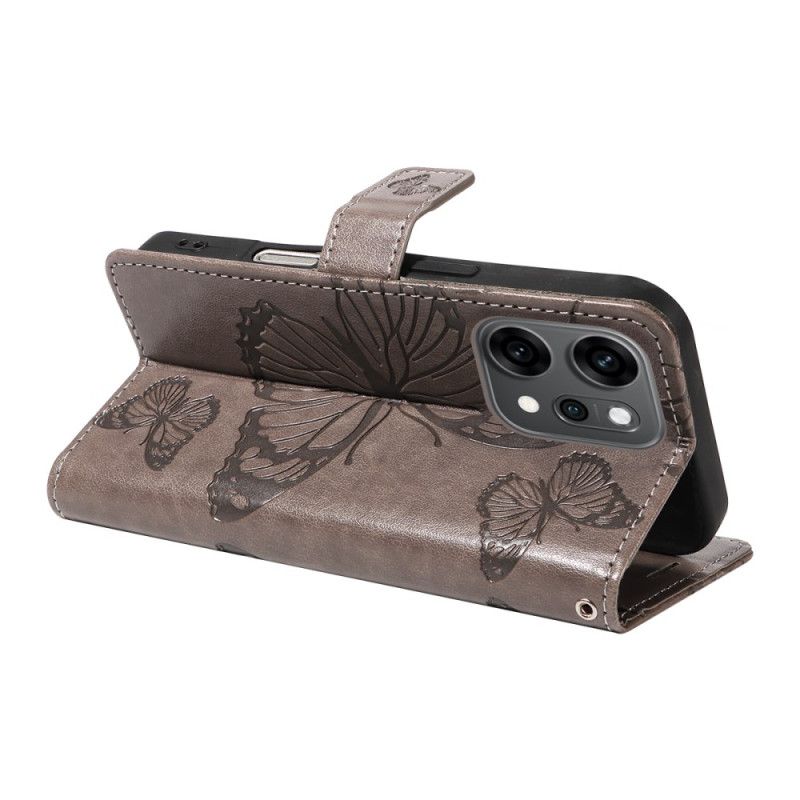 Lærdeksel Folio Deksel Oppo Reno 14 Pro 5g Kjempesommerfugler