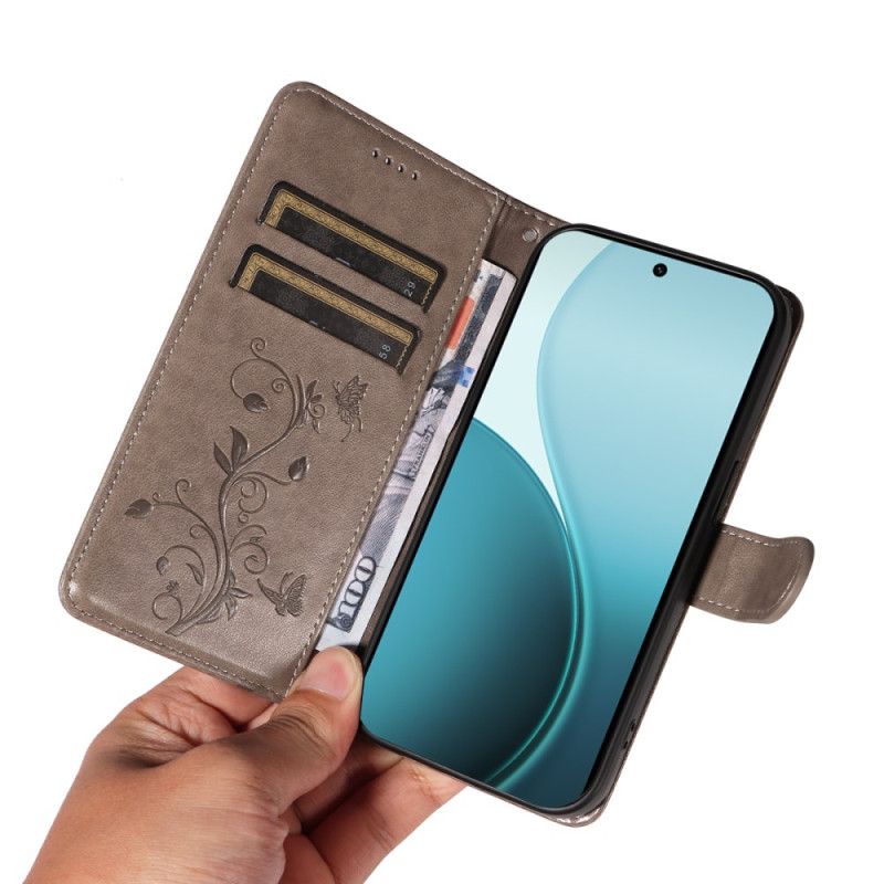 Lærdeksel Folio Deksel Oppo Reno 14 Pro 5g Liten Blomster