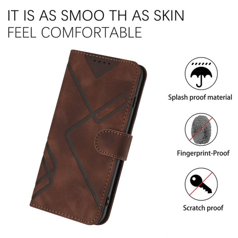 Folio Deksel Google Pixel 8a Strap Lines Mønster