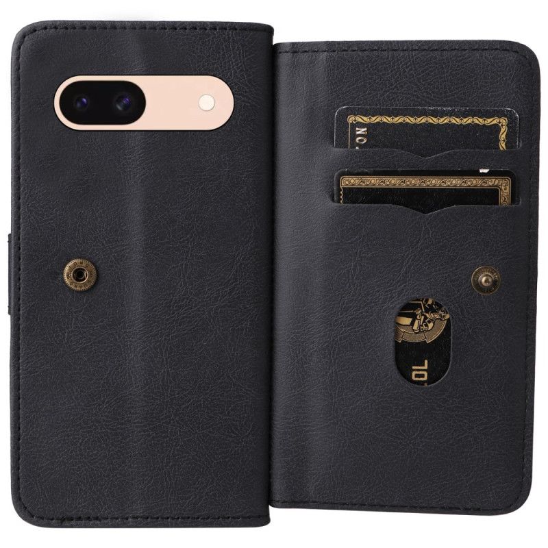 Lærdeksel Folio Deksel Google Pixel 8a 10 Kortholdere