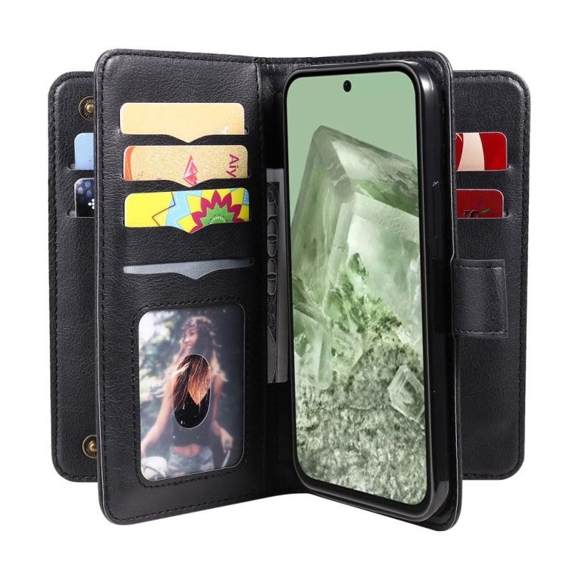 Lærdeksel Folio Deksel Google Pixel 8a 10 Kortholdere