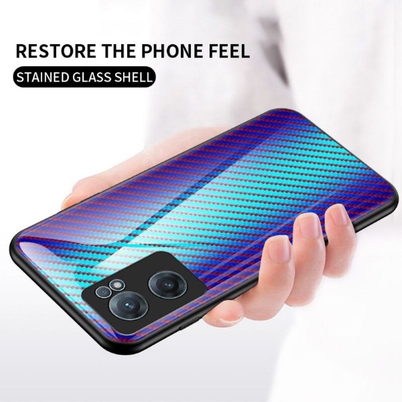 Deksel Til OnePlus Nord CE 2 5G Herdet Glass I Karbonfiberstil