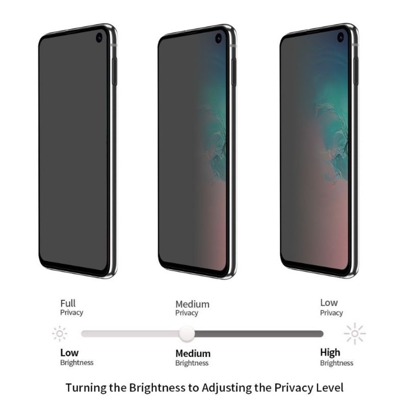 Samsung Galaxy S10E - Herdet Glass Og Personvernfilter