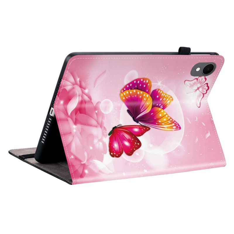 Case Etui Samsung Galaxy Tab S11 Mobildeksel Rosa Sommerfugler