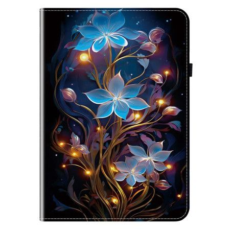 Etui Samsung Galaxy Tab S11 Blå Blomster Beskyttelse Deksel