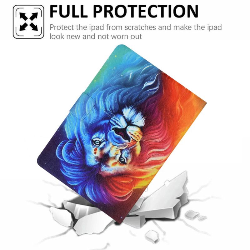 Folio Deksel Samsung Galaxy Tab S11 Farget Løve Beskyttelse Deksel