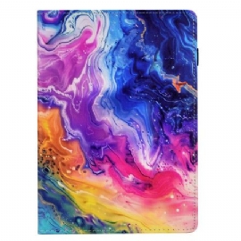 Folio Deksel Samsung Galaxy Tab S11 Farget Marmor