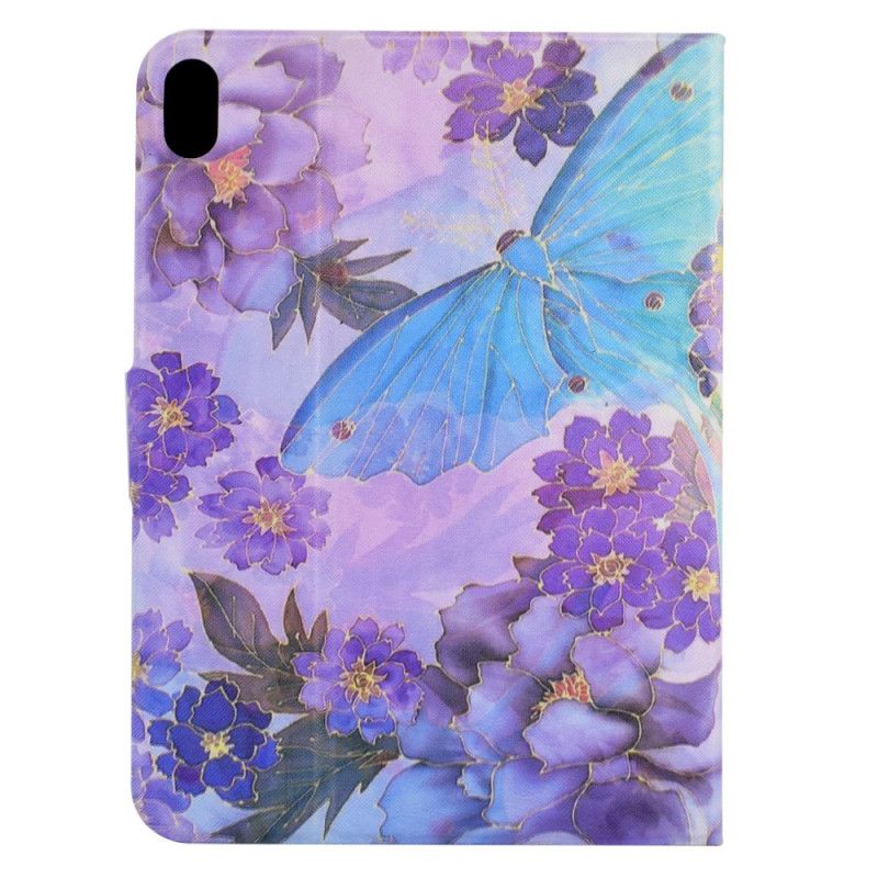 Folio Deksel Samsung Galaxy Tab S11 Peoner Og Sommerfugler Beskyttelse Deksel