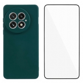 Deksel Oneplus 13 2-i-1 Fleksibel Silikon Med Herdet Glassskjermbeskytter