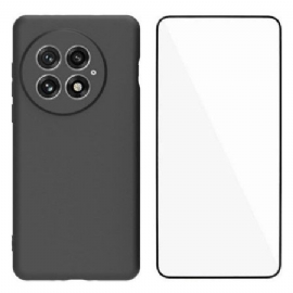 Deksel Oneplus 13 2-i-1 Matt Silikon Med Herdet Glassskjermbeskytter