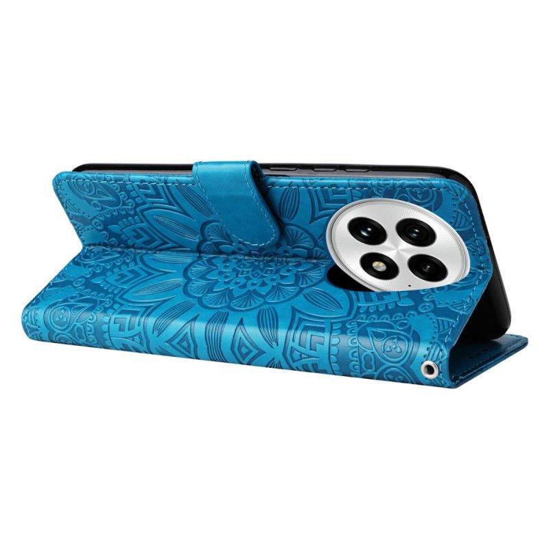 Lærdeksel Folio Deksel Oneplus 13 Mobildeksel Solsikkemønster