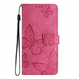 Lærdeksel Folio Deksel Oneplus 13 Mobildeksel Sommerfugl-semsket Skinneffekt