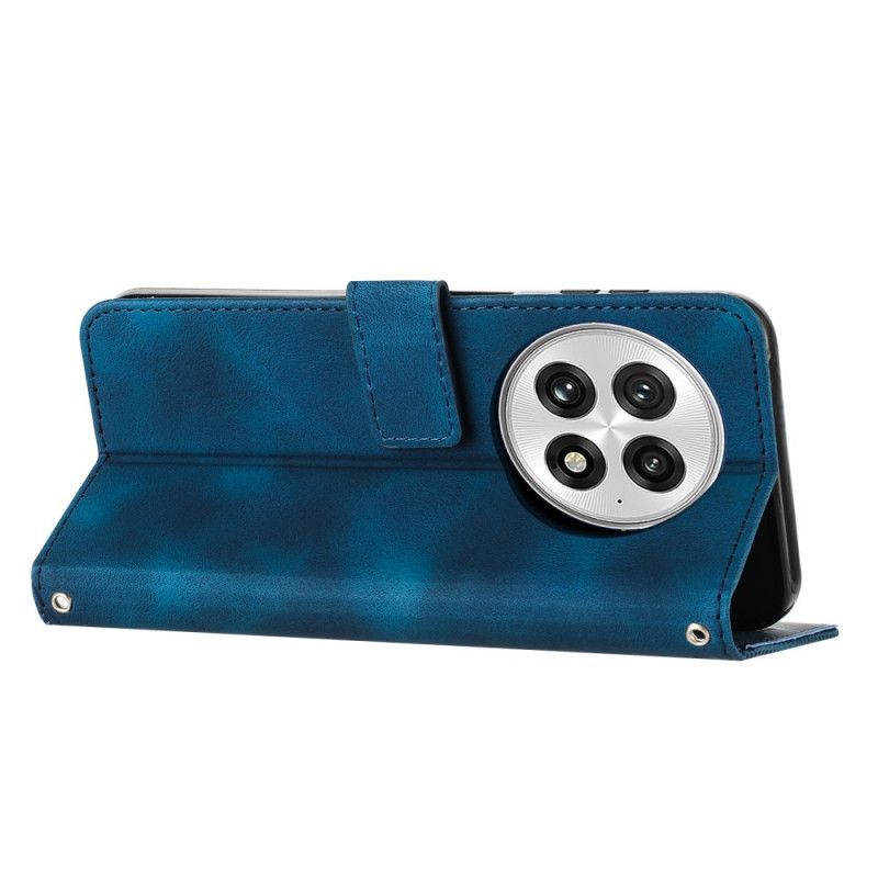 Lærdeksel Folio Deksel Oneplus 13 Mobildeksel Striper Med Semsket Skinneffekt