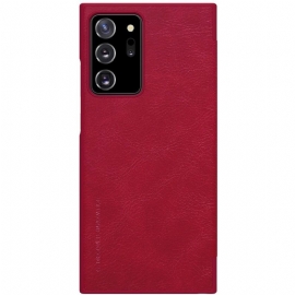 Lærdeksel Til Samsung Galaxy Note 20 Ultra Qin Leather Effect - Rød