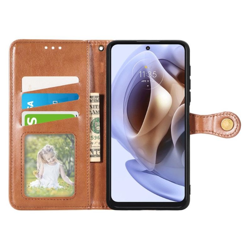 Folio Deksel Til Motorola Moto G31 / Moto G41 Indila Kortholder I Kunstskinn