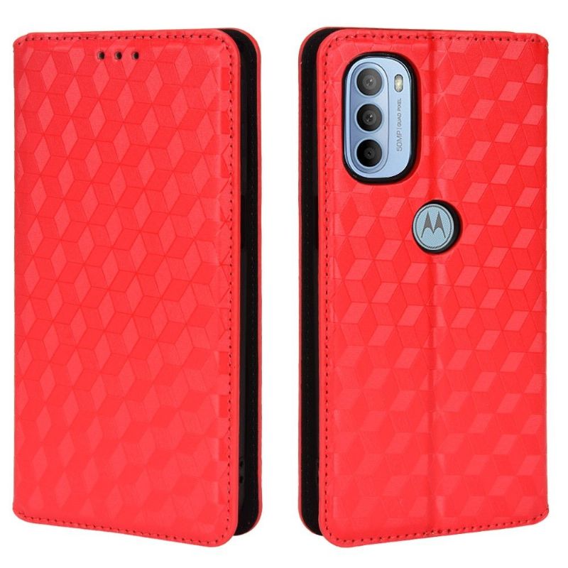 Folio Deksel Til Motorola Moto G31 / Moto G41 Lærdeksel Designgeometri
