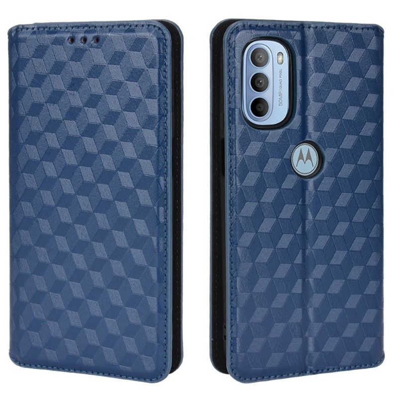 Folio Deksel Til Motorola Moto G31 / Moto G41 Lærdeksel Designgeometri