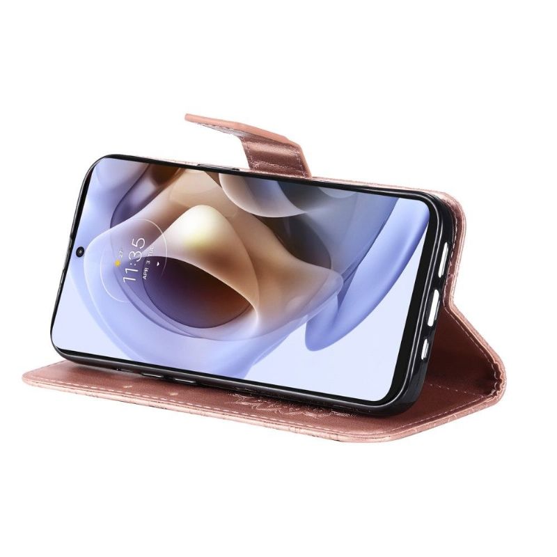 Folio Deksel Til Motorola Moto G31 / Moto G41 Med Kjede Solsikke