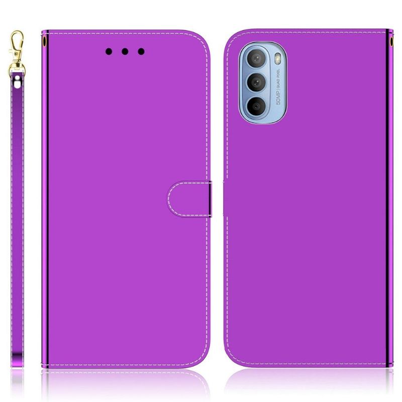 Folio Deksel Til Motorola Moto G31 / Moto G41 Speileffekt I Kunstskinn