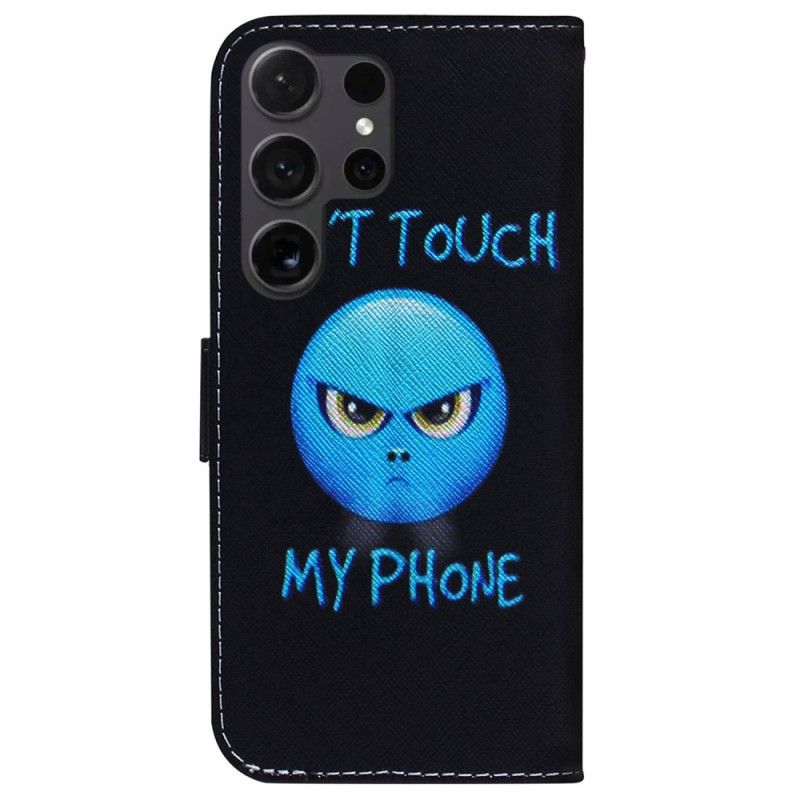 Lærdeksel Folio Deksel Samsung Galaxy S24 Ultra 5g Mobildeksel Telefon Emoji