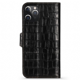 Lærdeksel Til iPhone 12 Pro Max Croc Look Leather