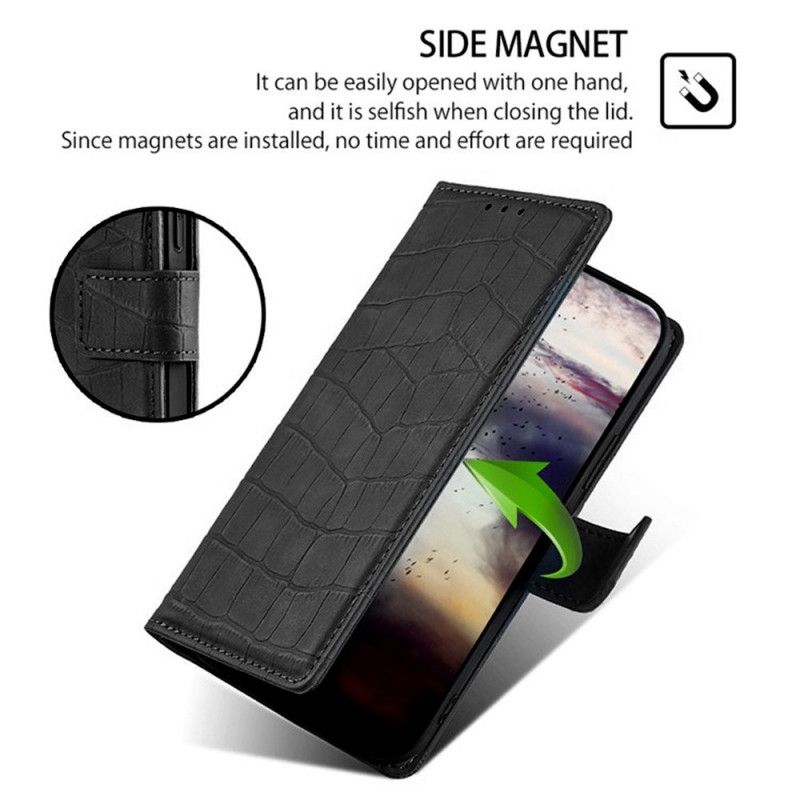 Folio Deksel Vivo V50 Lite 5g Krokodilletekstur